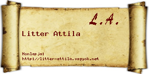 Litter Attila névjegykártya