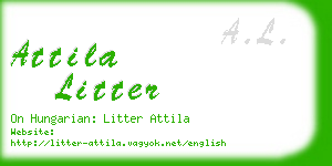 attila litter business card